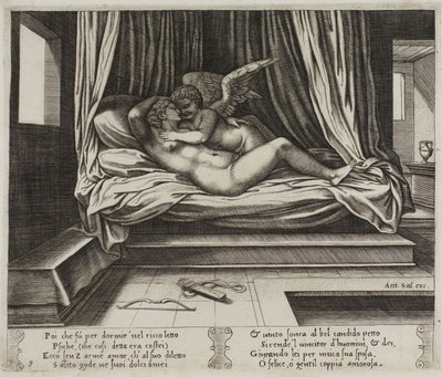 Amor i Psykes arme af Master of the Die