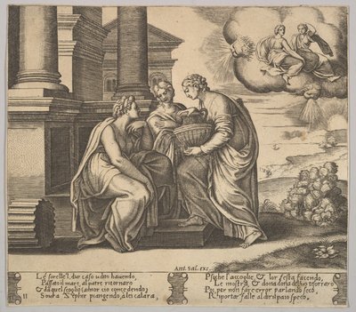 Tavle 11: Psyche giver gaver til sine søstre, fra 