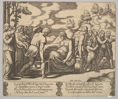 Plade 5: Psyche båret på et kuld til et bjerg, fra 