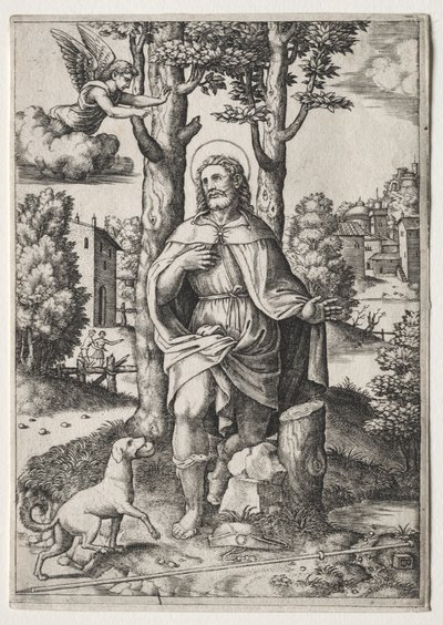 Saint-Roch af Master of the Die