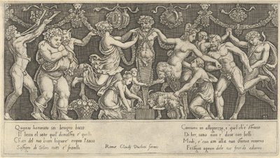Mirror of Roman Magnificence: Sacrifice to Priapus, 16. århundrede., 16. århundrede. af Master of the Die