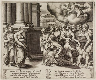 De mennesker, der giver Psyche guddommelig ære af Master of the Die