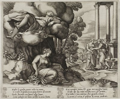 Zephyr bærer Psyche til et fortryllet palads af Master of the Die