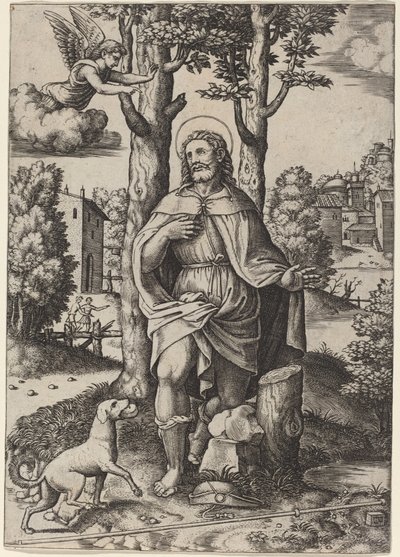 Saint-Roch af Master of the Die after Follower of Raphael