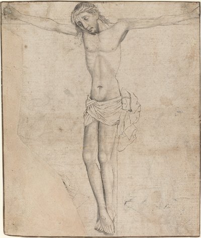 Kristus på korset [recto] af Master of the Drapery Studies