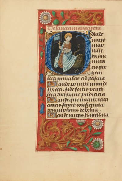 Initial G: Sankt Margaretha af Master of the Dresden Prayer Book