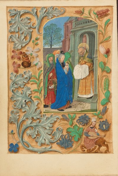 Præsentationen i templet af Master of the Dresden Prayer Book