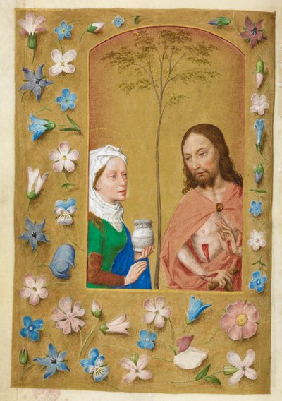 Sorgens mand og Maria Magdalene. af Master of the Dresden Prayer Books