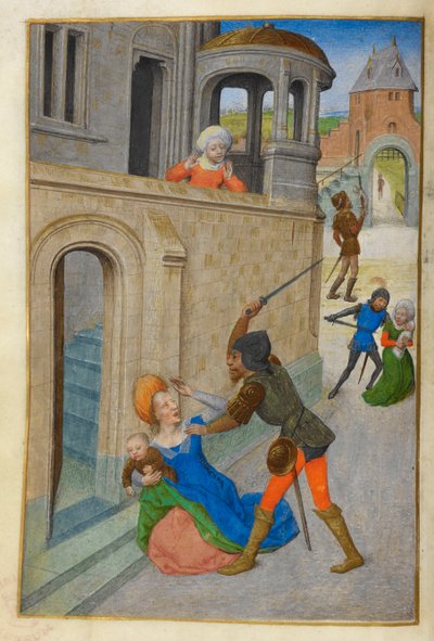 Massakren på de uskyldige. af Master of the Dresden Prayer Books