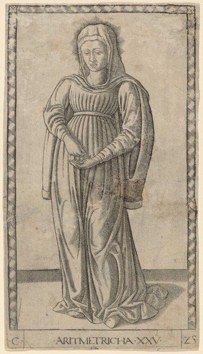 Aritmetricha (aritmetik) af Master of the E Series Tarocchi