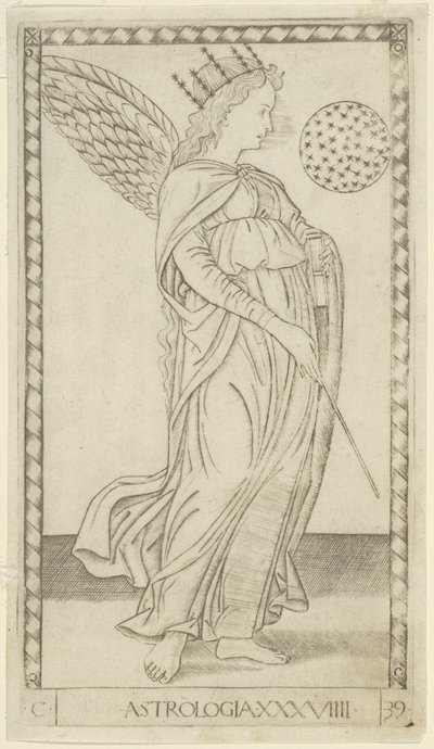 Astrologi, plade 29 fra Arts and Sciences af Master of the E Series Tarocchi
