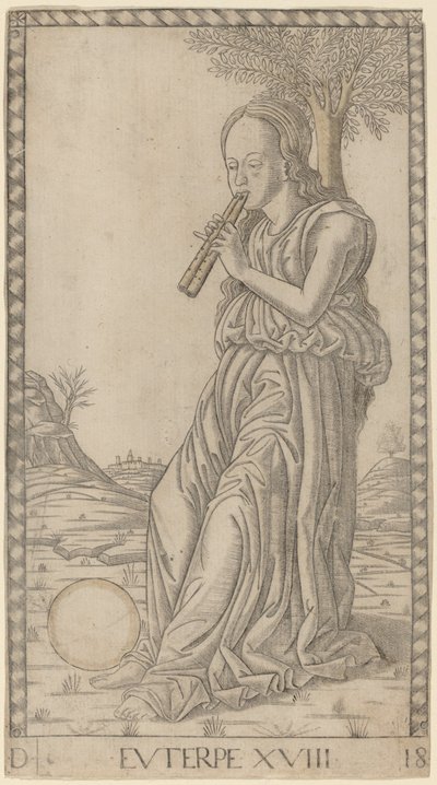Euterpe af Master of the E Series Tarocchi