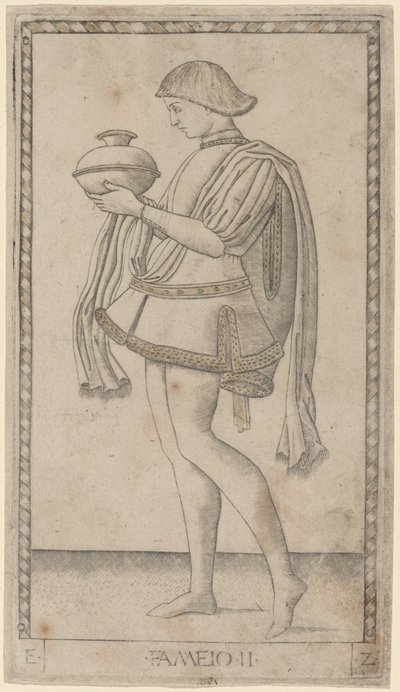 Fameio (tjener) af Master of the E Series Tarocchi