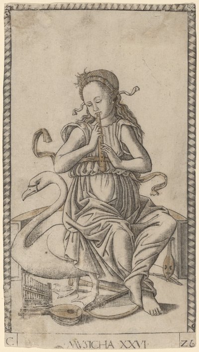 Musica (musik) af Master of the E Series Tarocchi
