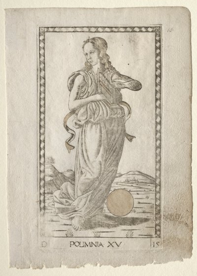 Polyhymnia (heroiske hymner) (fra Tarocchi-serien D: Apollo and the Muses, #15) af Master of the E Series Tarocchi