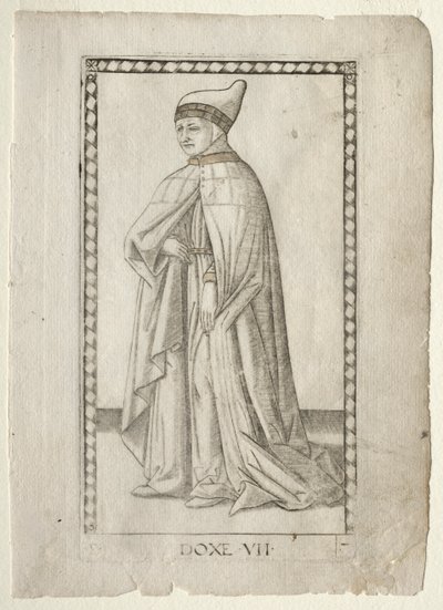 The Doge from the Tarocchi, serie E: Conditions of Man, #7, før 1467. af Master of the E Series Tarocchi