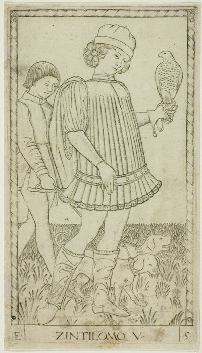 The Gentleman, plade fem fra The Ranks and Conditions of Men af Master of the E Series Tarocchi