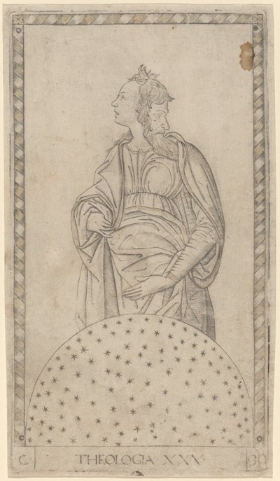 Teologi (teologi) af Master of the E Series Tarocchi
