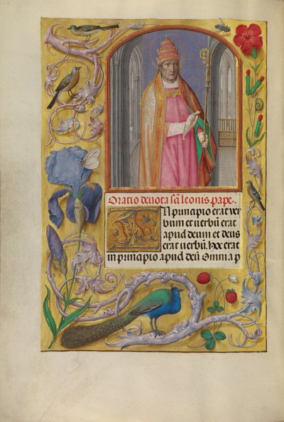 Pave Leo af Master of the First Prayer Book of Maximilian