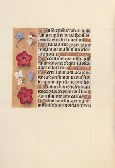 Dronning Isabella den katolske, dronning af Spaniens åbningstider: Fol. 101v, ca. 1500. af Master of the First Prayerbook of Maximillian