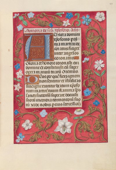 Dronning Isabella den katolske, dronning af Spaniens åbningstider: Fol. 180r, ca. 1500. af Master of the First Prayerbook of Maximillian