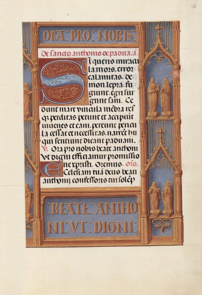 Hours of Dronning Isabella den Katolik, Dronning af Spanien: Fol. 188r, ca. 1500. af Master of the First Prayerbook of Maximillian