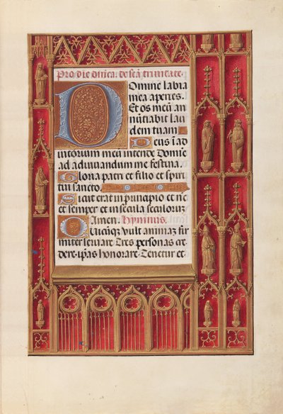Hours of Dronning Isabella den Katolik, Dronning af Spanien: Fol. 18r, c. 1500. af Master of the First Prayerbook of Maximillian