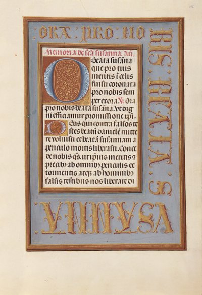 Dronning Isabella den katolske, dronning af Spaniens åbningstider: Fol. 196r, ca. 1500. af Master of the First Prayerbook of Maximillian