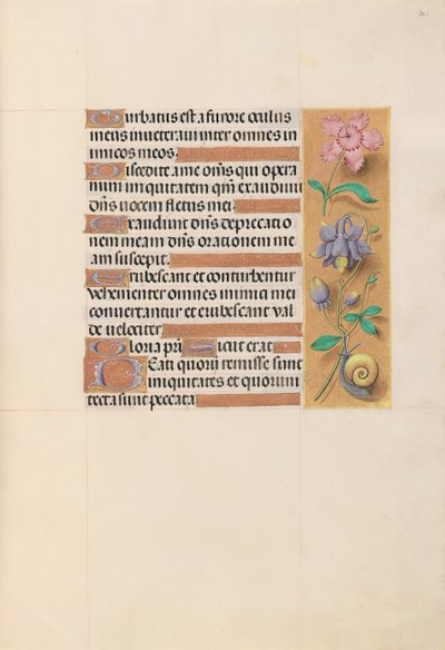 Hours of Dronning Isabella den Katolik, Dronning af Spanien: Fol. 201r, ca. 1500. af Master of the First Prayerbook of Maximillian