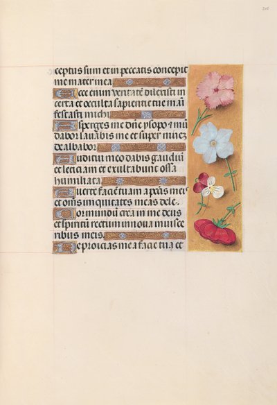 Hours of Dronning Isabella den Katolik, Dronning af Spanien: Fol. 205r, ca. 1500. af Master of the First Prayerbook of Maximillian
