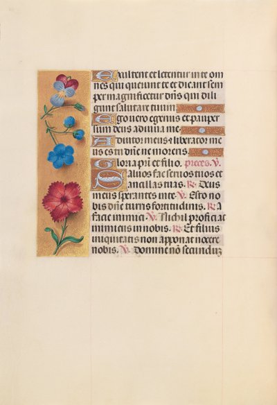Hours of Dronning Isabella den Katolik, Dronning af Spanien: Fol. 215v, ca. 1500. af Master of the First Prayerbook of Maximillian