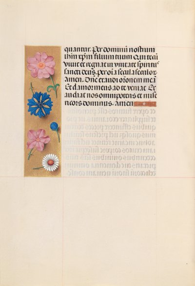 Dronning Isabella den katolske, dronning af Spaniens åbningstider: Fol. 218v, De dødes kontor, ca. 1500. af Master of the First Prayerbook of Maximillian