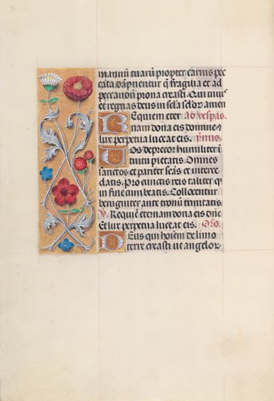 Hours of Dronning Isabella den Katolik, Dronning af Spanien: Fol. 28v, ca. 1500. af Master of the First Prayerbook of Maximillian