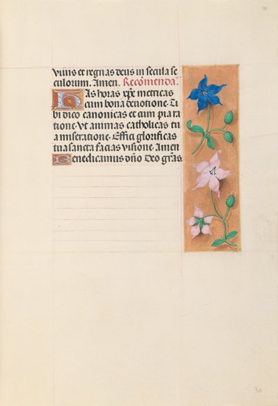 Hours of Dronning Isabella den Katolik, Dronning af Spanien: Fol. 30r, c. 1500. af Master of the First Prayerbook of Maximillian