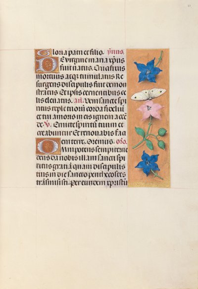 Hours of Dronning Isabella den Katolik, Dronning af Spanien: Fol. 33r, c. 1500. af Master of the First Prayerbook of Maximillian