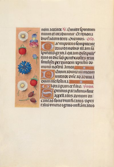 Hours of Dronning Isabella den Katolik, Dronning af Spanien: Fol. 34v, c. 1500. af Master of the First Prayerbook of Maximillian