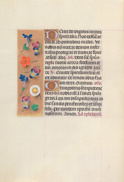 Hours of Dronning Isabella den Katolik, Dronning af Spanien: Fol. 35v, ca. 1500. af Master of the First Prayerbook of Maximillian