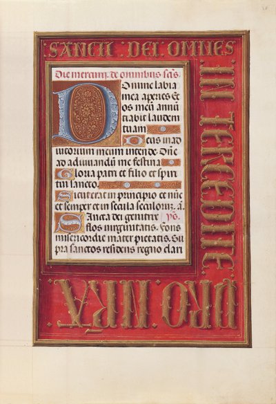 Hours of Dronning Isabella den Katolik, Dronning af Spanien: Fol. 38r, ca. 1500. af Master of the First Prayerbook of Maximillian