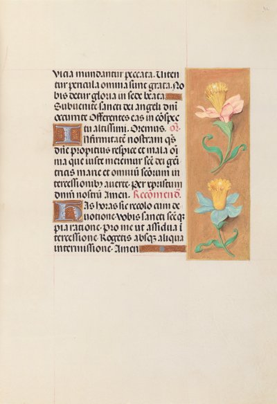 Hours of Dronning Isabella den Katolik, Dronning af Spanien: Fol. 42r, c. 1500. af Master of the First Prayerbook of Maximillian