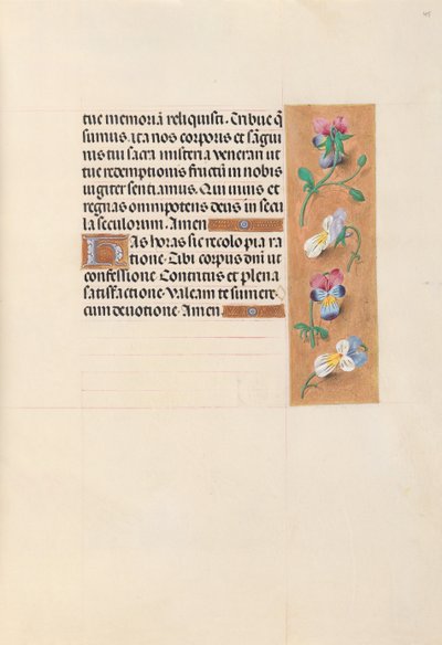 Hours of Dronning Isabella den Katolik, Dronning af Spanien: Fol. 49r, ca. 1500. af Master of the First Prayerbook of Maximillian