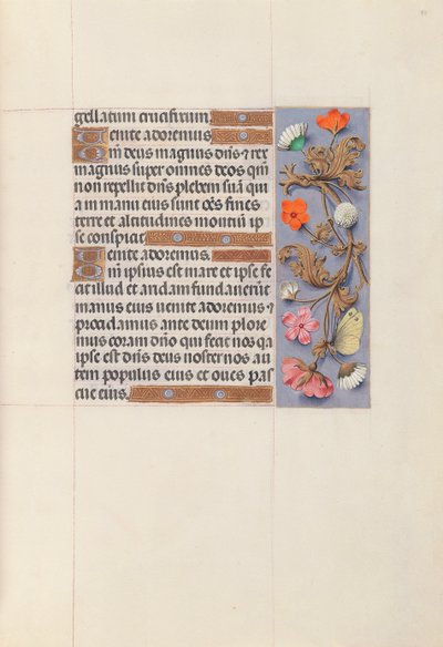 Hours of Dronning Isabella den Katolik, Dronning af Spanien: Fol. 51r, c. 1500. af Master of the First Prayerbook of Maximillian