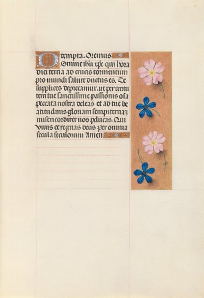 Hours of Dronning Isabella den Katolik, Dronning af Spanien: Fol. 65r, ca. 1500. af Master of the First Prayerbook of Maximillian