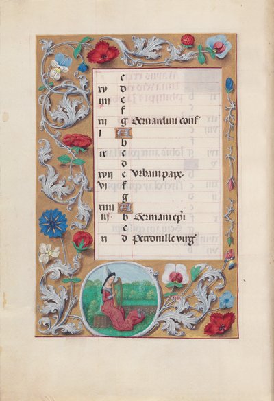 Hours of Dronning Isabella den Katolik, Dronning af Spanien: Fol. 6v, maj, ca. 1500. af Master of the First Prayerbook of Maximillian