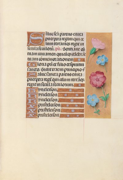 Hours of Dronning Isabella den Katolik, Dronning af Spanien: Fol. 89r, ca. 1500. af Master of the First Prayerbook of Maximillian