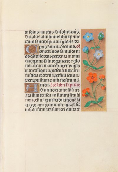 Hours of Dronning Isabella den Katolik, Dronning af Spanien: Fol. 90r, ca. 1500. af Master of the First Prayerbook of Maximillian