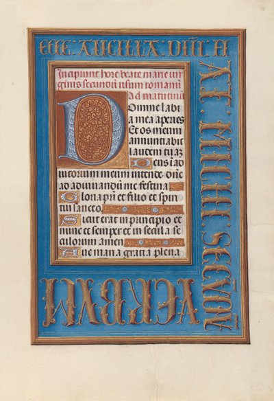 Timer for dronning Isabella den katolske, dronning af Spanien: Fol, 98r, ca. 1500. af Master of the First Prayerbook of Maximillian