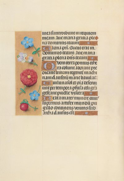Hours of Dronning Isabella den Katolik, Dronning af Spanien: Fol. 99v, ca. 1500. af Master of the First Prayerbook of Maximillian