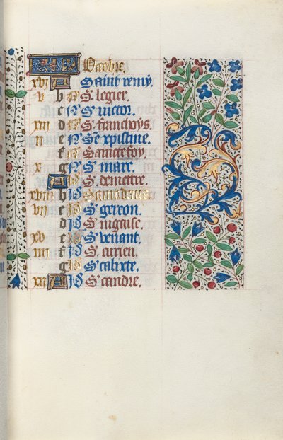 Timebog Brug af Rouen: fol. 10r, c. 1470. af Master of the Geneva Latini
