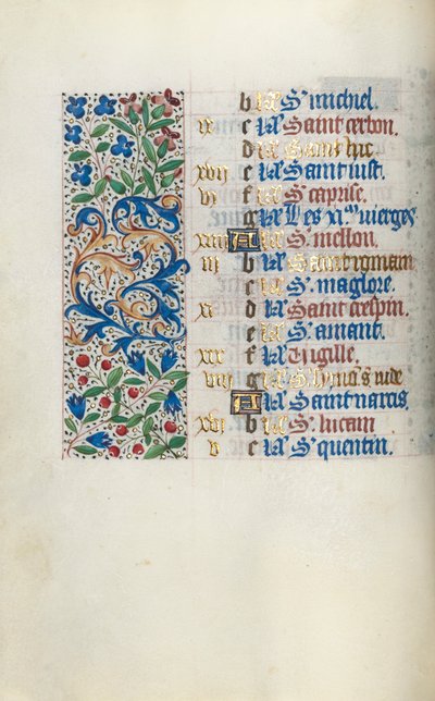 Timebog Brug af Rouen: fol. 10v, c. 1470. af Master of the Geneva Latini