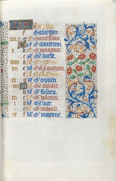 Timebog Brug af Rouen: fol. 12r, c. 1470. af Master of the Geneva Latini